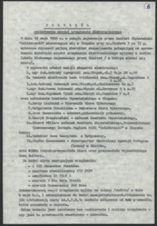 Protok&oacute;ł - sprawdzenie części urządzenia elektronicznego