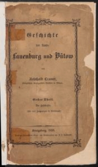Geschichte der Lande Lauenburg und Bütow