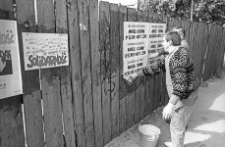 Solidarność 1989 wybory parlamentarne [plakatowanie 4]