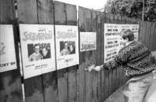 Solidarność 1989 wybory parlamentarne [plakatowanie 6]