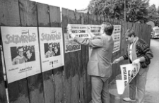 Solidarność 1989 wybory parlamentarne [plakatowanie 7]