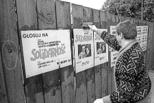 Solidarność 1989 wybory parlamentarne [plakatowanie 8]