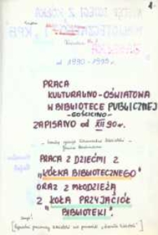 Kronika : Biblioteki Publicznej Gminy Wejherowo w Gościcinie, 1990-1995, Nr 1