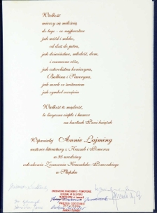 Starosta Słupski [list gratulacyjny z okazji jubileuszu 95.urodzin]