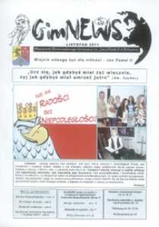 GimNEWS. Miesięcznik Samorządowego Gimnazjum im. Jana Pawła II w Bolszewie, 2011, listopad