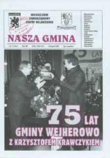 Nasza Gmina. Miesięcznik Samorządowy Gminy Wejherowo, 2009, listopad, Nr 11 (161)