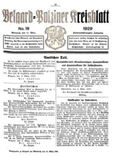 Belgard-Polziner Kreisblatt, 1929, Nr 19