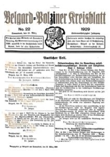 Belgard-Polziner Kreisblatt, 1929, Nr 22