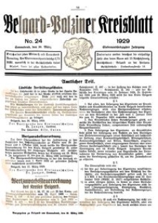 Belgard-Polziner Kreisblatt, 1929, Nr 24