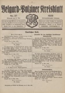 Belgard-Polziner Kreisblatt, 1929, Nr 37