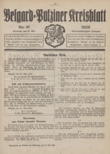 Belgard-Polziner Kreisblatt, 1929, Nr 41
