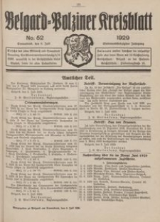 Belgard-Polziner Kreisblatt, 1929, Nr 52