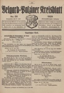 Belgard-Polziner Kreisblatt, 1929, Nr 58