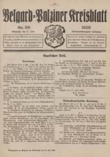 Belgard-Polziner Kreisblatt, 1929, Nr 59