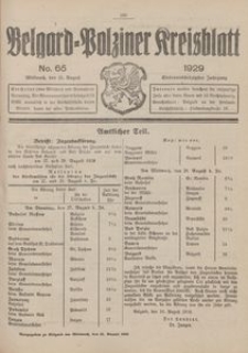 Belgard-Polziner Kreisblatt, 1929, Nr 65