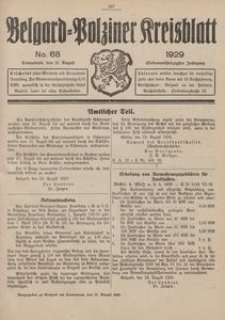 Belgard-Polziner Kreisblatt, 1929, Nr 68