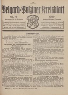 Belgard-Polziner Kreisblatt, 1929, Nr 76