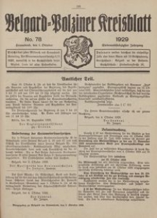 Belgard-Polziner Kreisblatt, 1929, Nr 78
