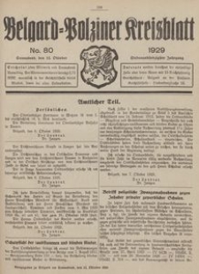 Belgard-Polziner Kreisblatt, 1929, Nr 80