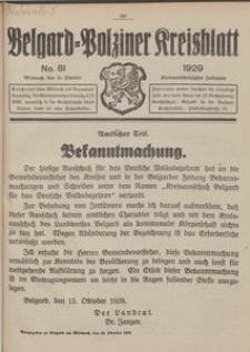Belgard-Polziner Kreisblatt, 1929, Nr 81