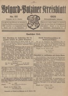 Belgard-Polziner Kreisblatt, 1929, Nr 85