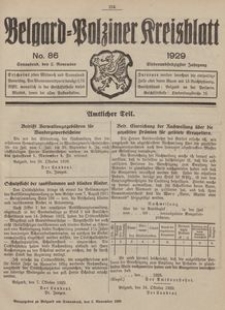 Belgard-Polziner Kreisblatt, 1929, Nr 86