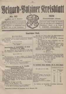 Belgard-Polziner Kreisblatt, 1929, Nr 92