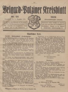 Belgard-Polziner Kreisblatt, 1929, Nr 98