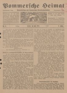 Pommersche Heimat. Monatsbeilage zum Pommerschen Genossenschaftsblatt Nr. 6/1917