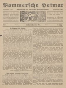 Pommersche Heimat. Monatsbeilage zum Pommerschen Genossenschaftsblatt Nr. 7/1918
