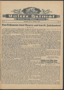 Unsere Heimat. Beilage zur K&ouml;sliner Zeitung Nr. 6/1934