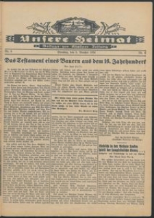 Unsere Heimat. Beilage zur Kösliner Zeitung Nr. 6/1934