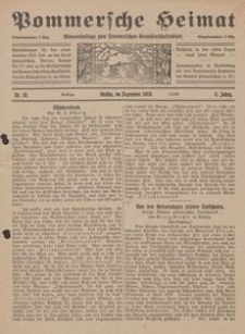 Pommersche Heimat. Monatsbeilage zum Pommerschen Genossenschaftsblatt Nr. 10/1919