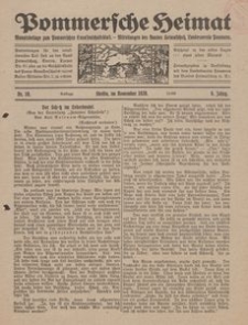 Pommersche Heimat. Monatsbeilage zum Pommerschen Genossenschaftsblatt. - Mitteilungen des Bundes Heimatschutz, Landesverein Pommern Nr. 10/1920