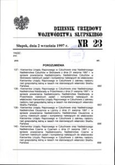 Dziennik Urzędowy Województwa Słupskiego. Nr 23/1997