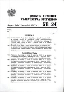 Dziennik Urzędowy Województwa Słupskiego. Nr 24/1997