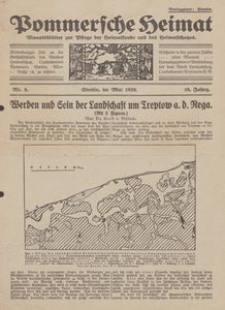 Pommersche Heimat. Monatsbl&auml;tter zur Pflege der Heimatkunde und des Heimatschutzes Nr. 5/1929