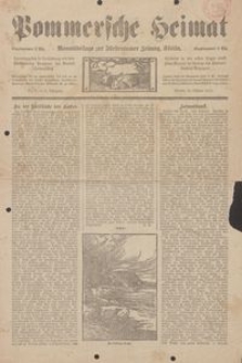 Pommersche Heimat. Monatsbeilage zur Fürstentumer Zeitung, Köslin Nr. 7/1912