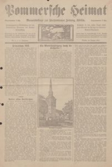 Pommersche Heimat. Monatsbeilage zur F&uuml;rstentumer Zeitung, K&ouml;slinr Nr. 1/1913