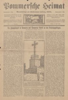 Pommersche Heimat. Monatsbeilage zur Fürstentumer Zeitung, Köslin Nr. 4/1913