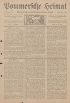 Pommersche Heimat. Monatsbeilage zur Fürstentumer Zeitung, Köslin Nr. 6/1913