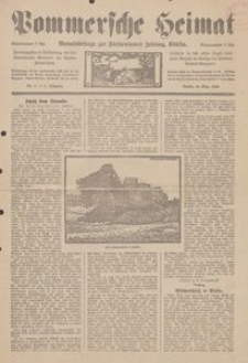 Pommersche Heimat. Monatsbeilage zur Fürstentumer Zeitung, Köslin Nr. 3/1914