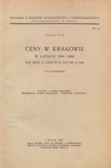 Ceny w Krakowie w latach 1369-1600