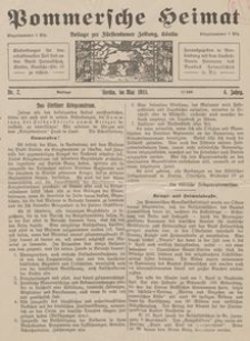 Pommersche Heimat. Beilage zur F&uuml;rstentumer Zeitung, K&ouml;slin Nr. 2/1915