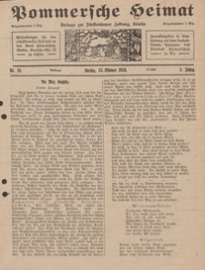 Pommersche Heimat. Beilage zur Fürstentumer Zeitung, Köslin Nr. 10/1916