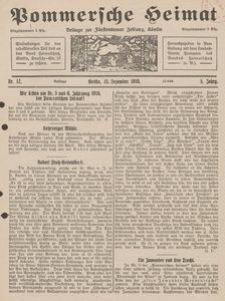 Pommersche Heimat. Beilage zur F&uuml;rstentumer Zeitung, K&ouml;slin Nr. 12/1916