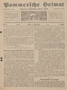 Pommersche Heimat. Beilage zur Fürstentumer Zeitung, Köslin Nr. 6/1917