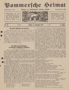Pommersche Heimat. Beilage zur F&uuml;rstentumer Zeitung, K&ouml;slin Nr. 10/1917
