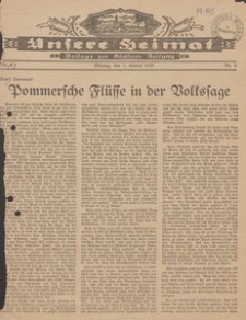 Unsere Heimat. Beilage zur Kösliner Zeitung Nr. 3/1935