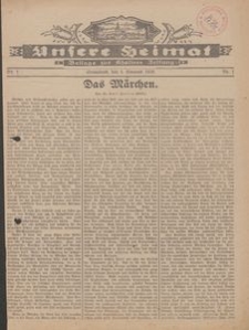 Unsere Heimat. Beilage zur K&ouml;sliner Zeitung Nr. 1/1930
